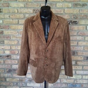 ORVIS SUEDE 100% LEATHER BANDERA BLAZER/JACKET SIZE 42